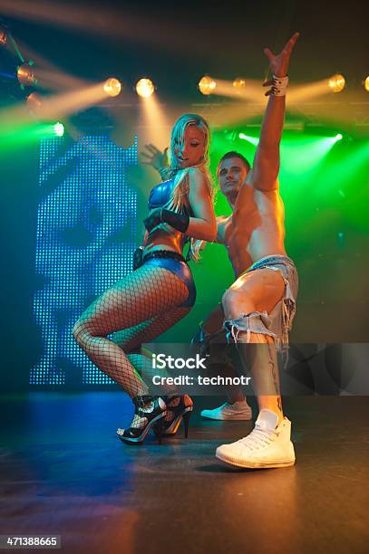 Portrait Of Two Young Dance Performers On Stage Stock Photo - Download Image Now - 20-24 Years, Activity, Adult