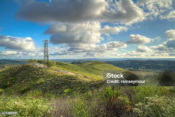 Cell Tower In The Wilderness Stock Photo - Download Image Now - Beauty In Nature, Blue, Cloud - Sky