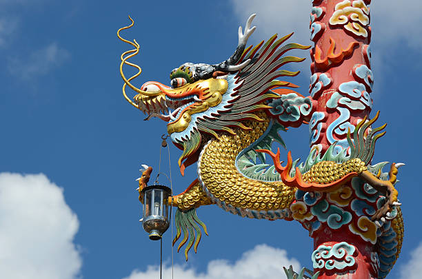 istock Dragon at Chinese Temple Roof 471390081