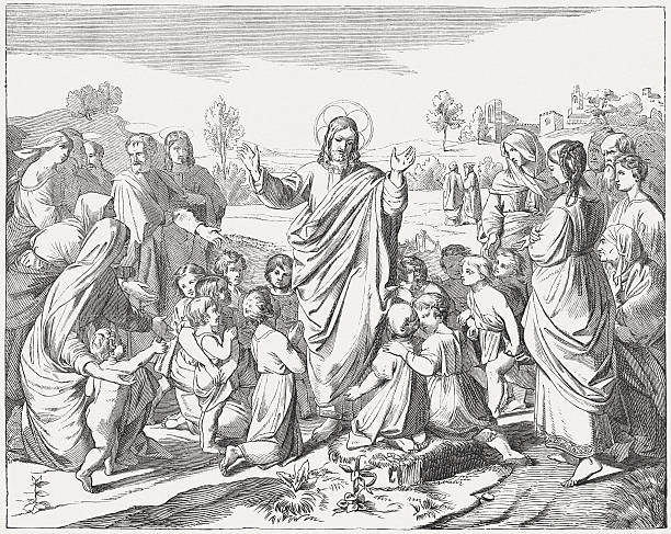 istock Jesus, the friend of children (Matthew 19, 14), published c.1880 471391277