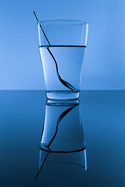 Blue glass stock photo
