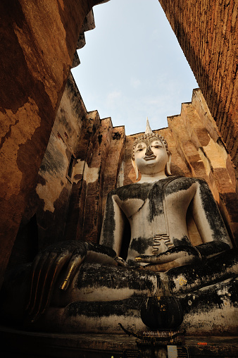 Big buddha at Sri-Chum temple in Sukhothai historical park, Thailand