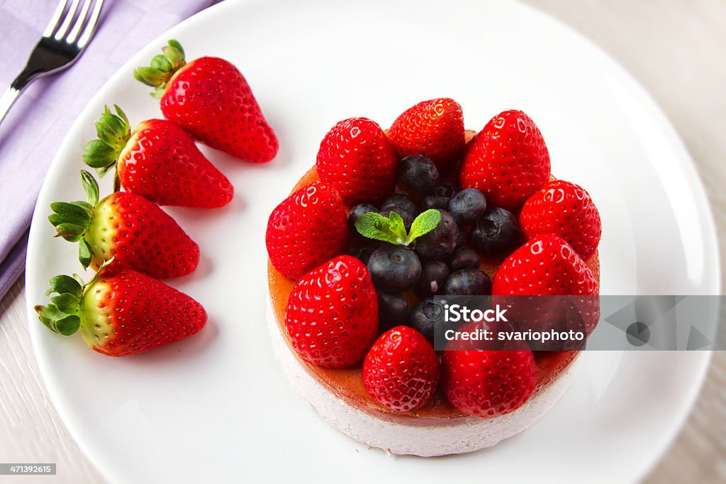 Strawberry Cake Baked Stock Photo