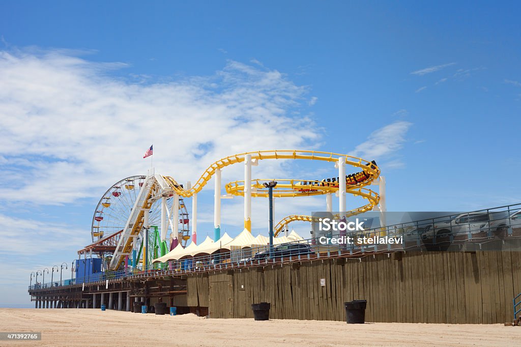 Pier de Santa Monica Beach e - Royalty-free Santa Monica Pier Foto de stock