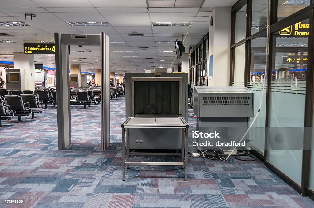 Aeroporto de segurança, bagagem e corpo Scanner - Foto de stock de Detetor de Metal - Segurança royalty-free