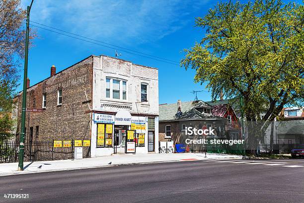 Neighborhood Alimentos Mart No Sul De Chicago - Fotografias de stock e mais imagens de Supermercado - Supermercado, Chicago - Illinois, Distrito Residencial