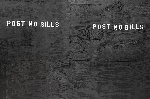 Black plywood wall
