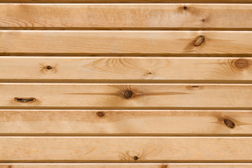 Close-up horizontal wood panelling.