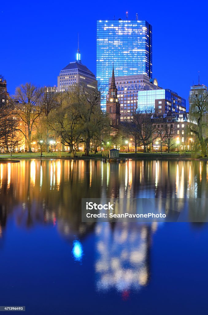 보스턴 퍼블릭 Garden - 로열티 프리 밤-하루 시간대 스톡 사진