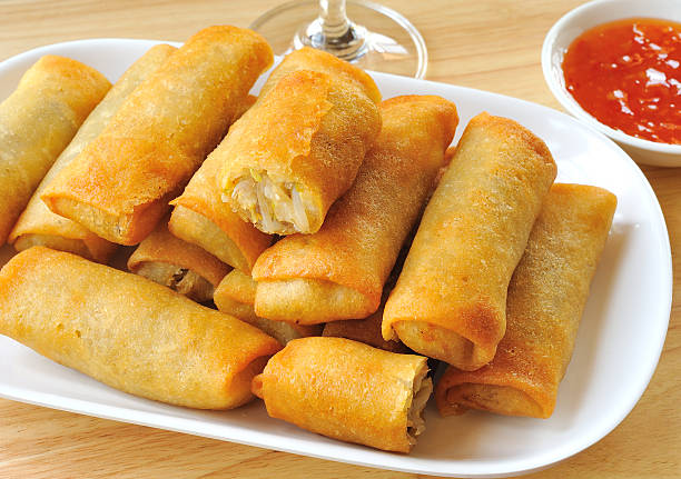 istock Fried Chinese Traditional Spring rolls food 471397053