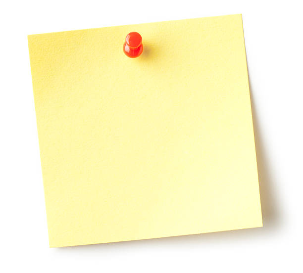 пустая примечание - stick note pad yellow sticky стоковые фото и изображения