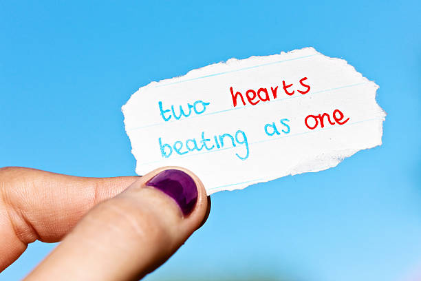 istock Two hearts beating as one says hand-drawn love note 471399509