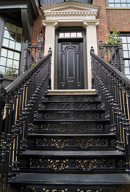istock Front Door - Town House Staircase 471400015