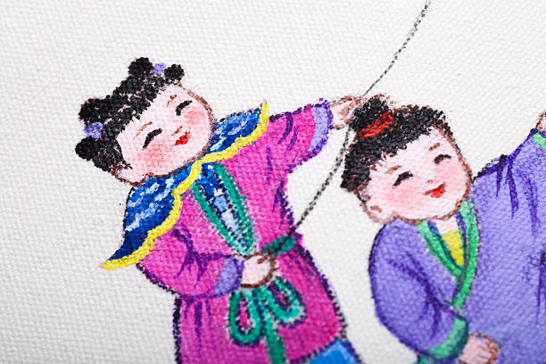 Closeup of  ancient Ukrainian traditional carpet for design purpose