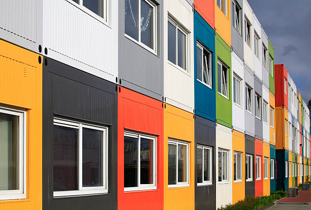 istock Colorful container homes in Groningen, Netherlands 471401037