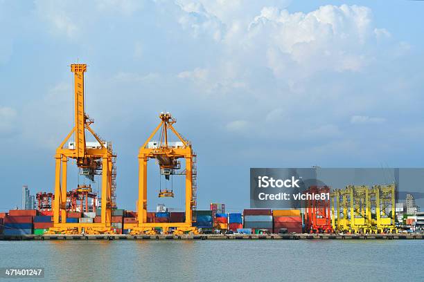 Stocznia Cargo Logistyki - zdjęcia stockowe i więcej obrazów Bangkok - Bangkok, Bez ludzi, Biznes międzynarodowy