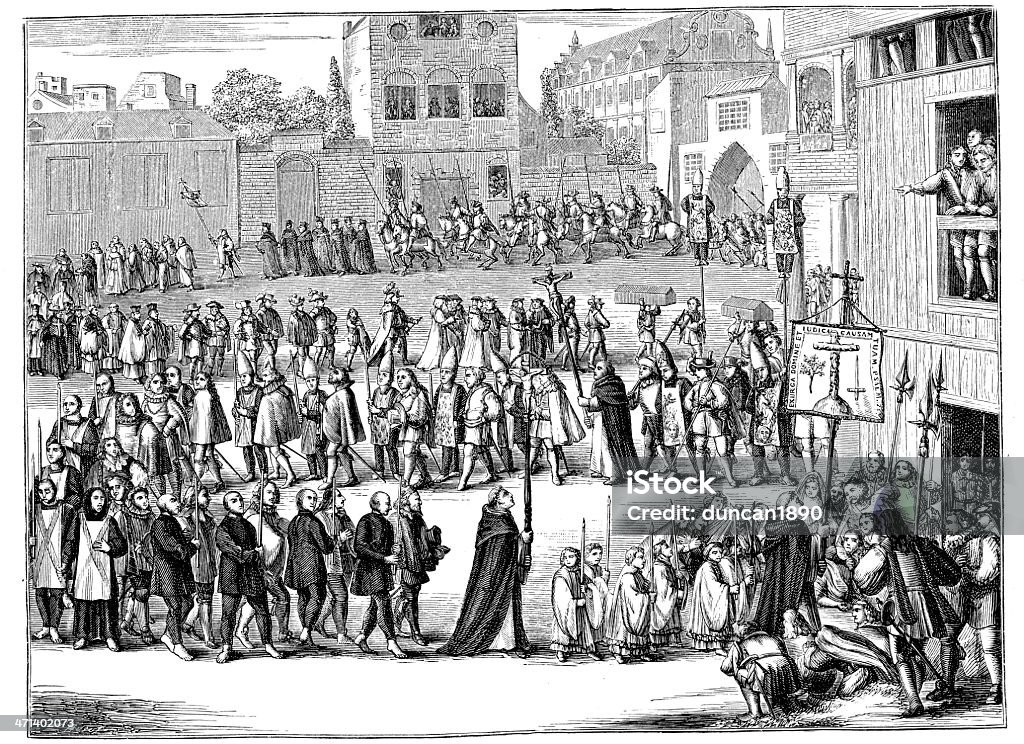 Auto-da-fé - Illustrazione stock royalty-free di Inquisizione Spagnola