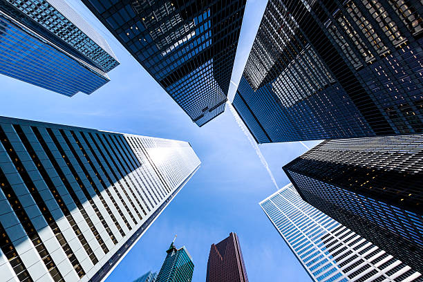 Modern Skyscrapers in Toronto's Financial District. 