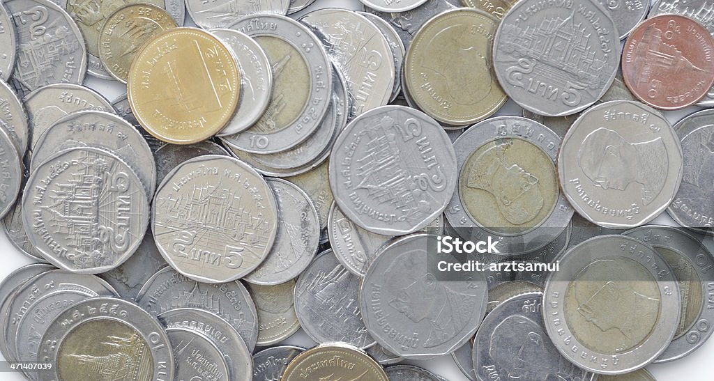 Tajlandzka moneta - Zbiór zdjęć royalty-free (Finanse)