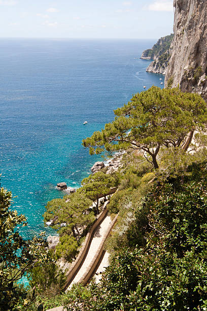 Capri, via Krupp The via Krupp in Capri island, Naples, Italy. via krupp stock pictures, royalty-free photos & images