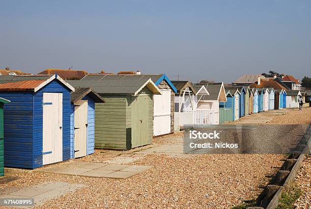 Beach Huts At Ferring West Sussex England Stock Photo - Download Image Now - Architecture, Beach, Beach Hut