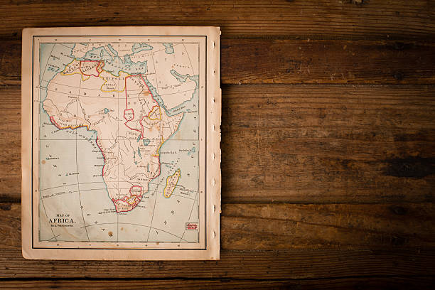 istock Old Color Map of Africa, From 1800's, With Copy Space 471409471