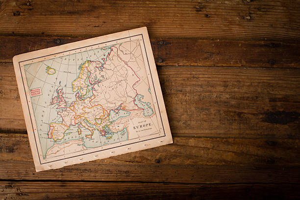 istock Old Color Map of Europe, From 1800's, With Copy Space 471409523