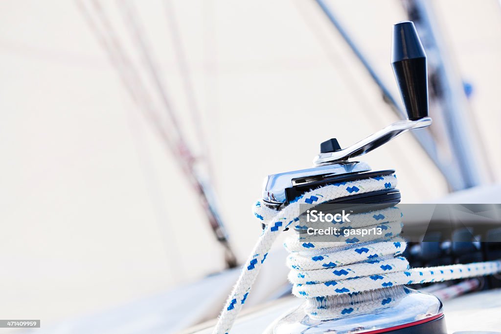 sailboat winch sailboat winch, close up, selective focus Cable Winch Stock Photo