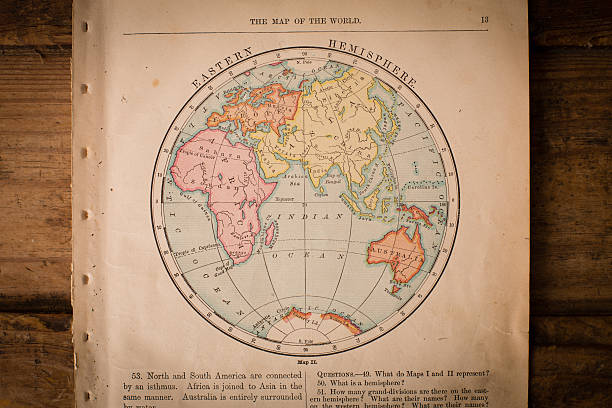 istock Old, Color Map of the Eastern Hemisphere From 1870 471409987