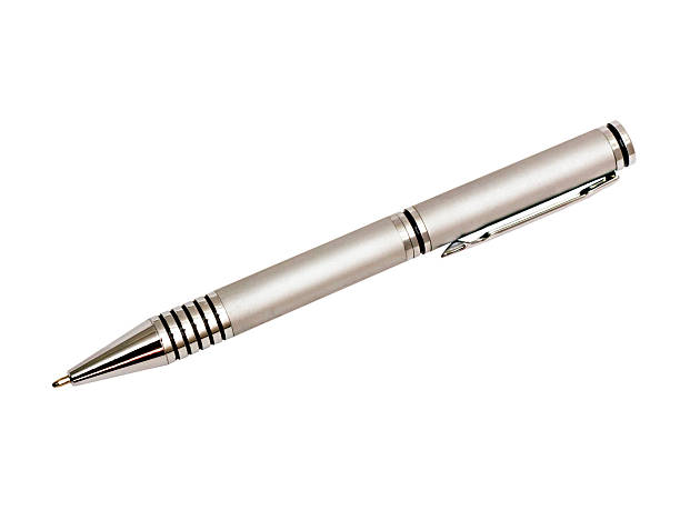 istock silver metal ballpoint pen 471411013