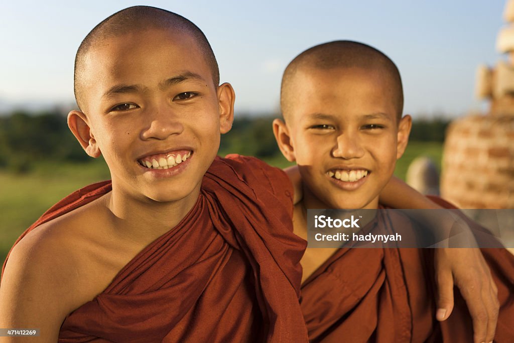 Junge Buddhistische Mönche - Lizenzfrei Alt Stock-Foto