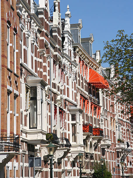 The Hague, the Netherlands - October 7 2018: street view of The Hague city skyline