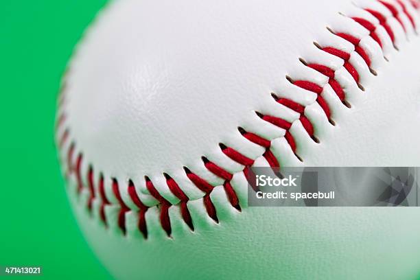 Baseball - Fotografie stock e altre immagini di Bianco - Bianco, Cerchio, Colore verde