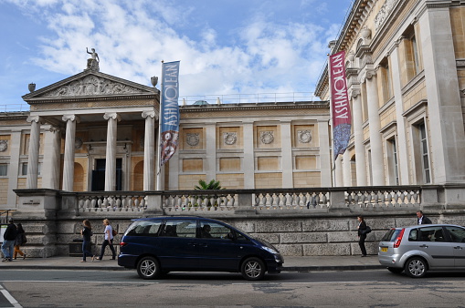 Oxford, England - September 10, 2011: Ashmolean Museum of Art and Archaeology in Oxford, England. It is the world's first university museum.