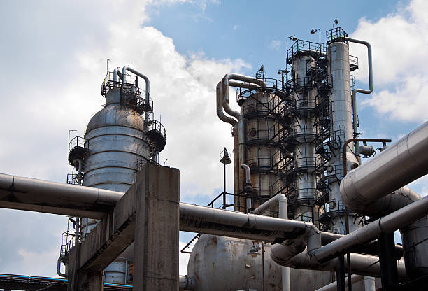 istock Oil industry equipment installation 471413059