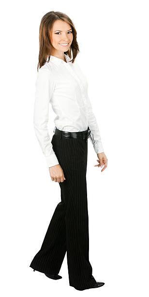 istock Walking business woman, isolated 471413235