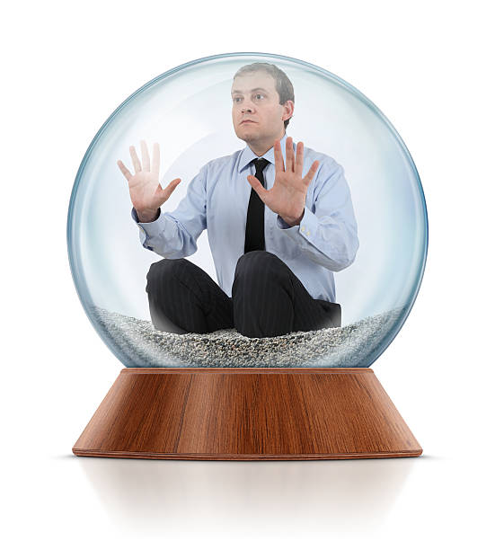 istock Businessman Inside The Snow Globe 471413375