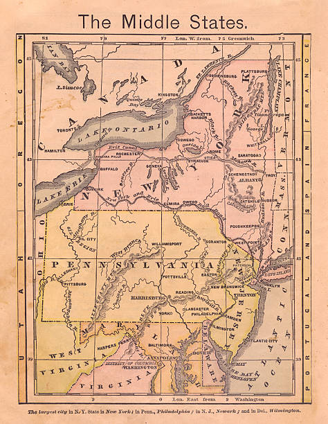 istock 1867, Old, Color Map of the Middle (United) States 471413441