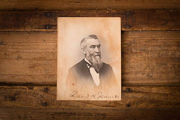 istock Antique Michigan Governor David H. Jerome Portrait, Signed, 1881 471413719