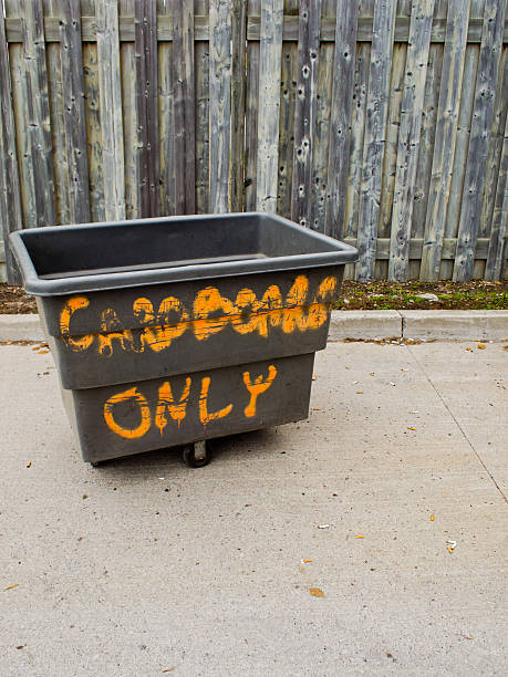istock cardboard only bin wood fences grass cement wheels  equiment 471414505