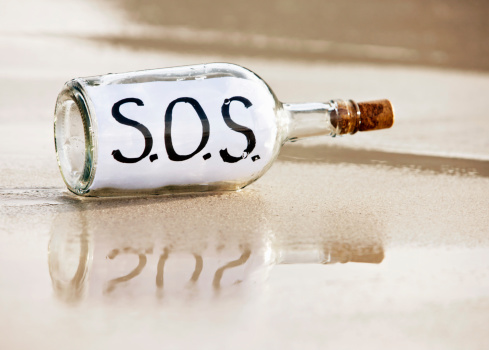 Desperate message in washed-up bottle says SOS