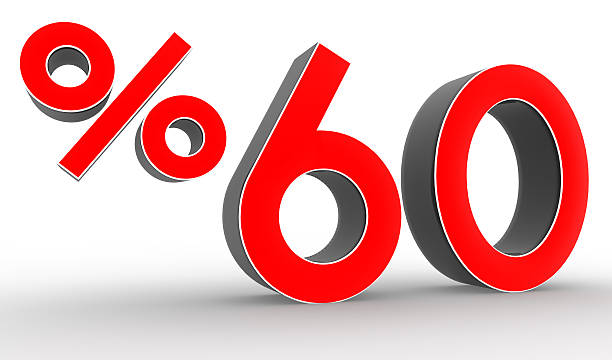 istock 3d red discount collection - 60 percent isolated white background 471416634
