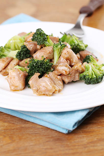 istock Chicken and broccoli stir fry 471417447