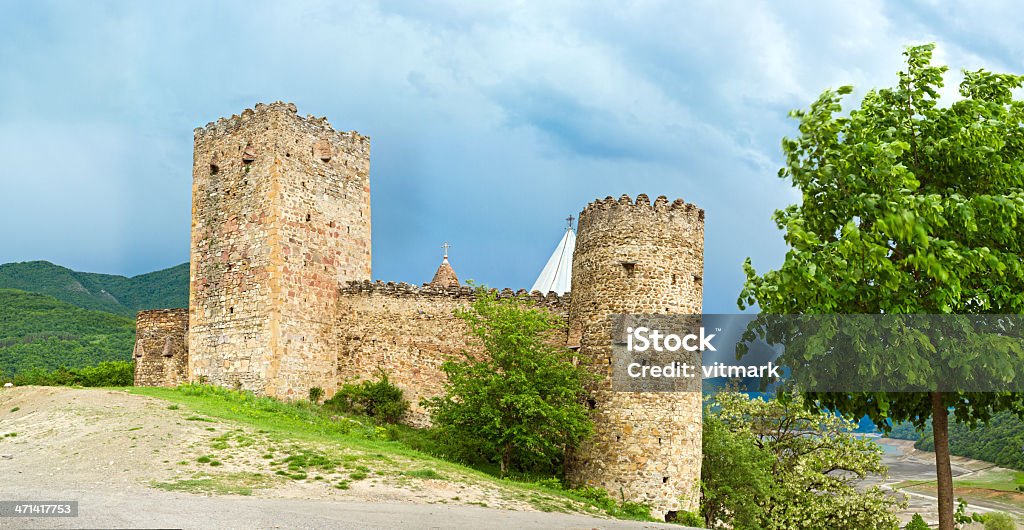 panorama der Festung mit Kirche in der Nähe von Tiflis, Georgien, - Lizenzfrei Ananuri Stock-Foto