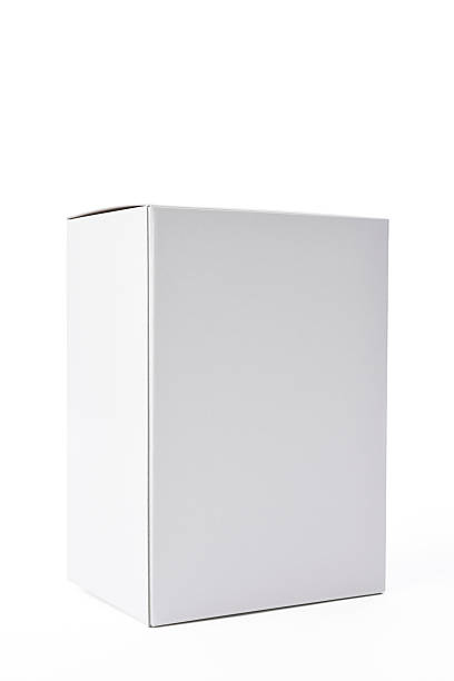 istock Isolated shot of closed white blank box on white background 471418890
