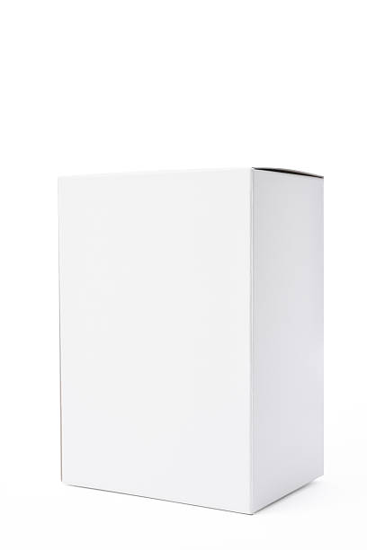 istock Isolated shot of closed white blank box on white background 471418894