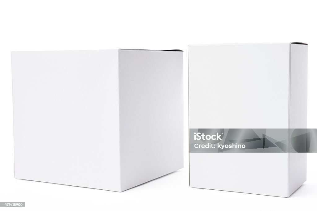 絶縁ショットの 2 つの白い空白のボックスに白背景 - 2015年のロイヤリティフリーストックフォト