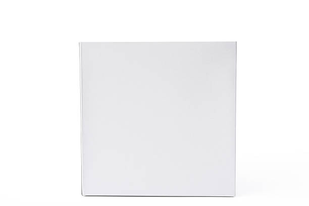 istock Isolated shot of closed blank cube box on white background 471418906