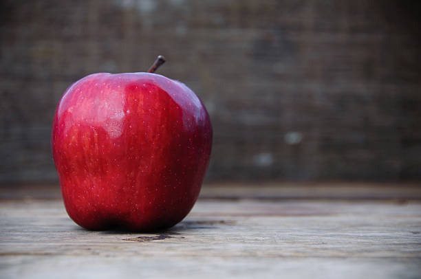 istock Apple on wooden background, Fruit or healthy fruit 471419496