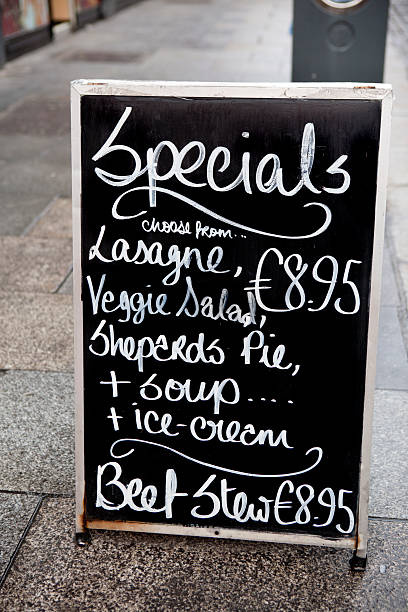istock Sidewalk Cafe Menu in Dublin Ireland 471419543